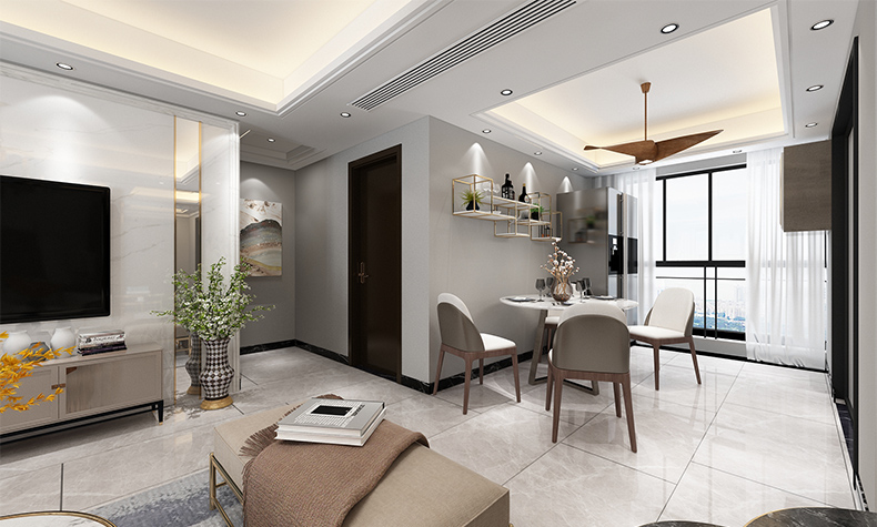 佛山市保利天悅現代簡約風格三居室裝修案例
