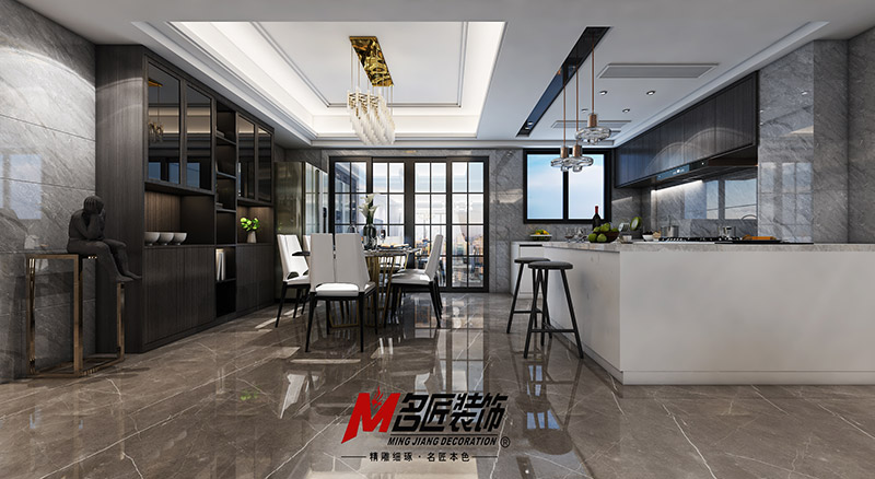 金城君悅四居236平米北歐風(fēng)格裝修案例-廚餐廳 金城君悅四居236平米北歐風(fēng)格裝修案例-廚餐廳