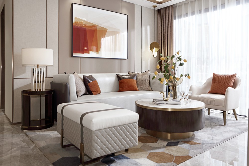 現代輕奢風格家裝設計室內裝修效果圖-客廳茶幾 現代輕奢風格家裝設計室內裝修效果圖-客廳茶幾