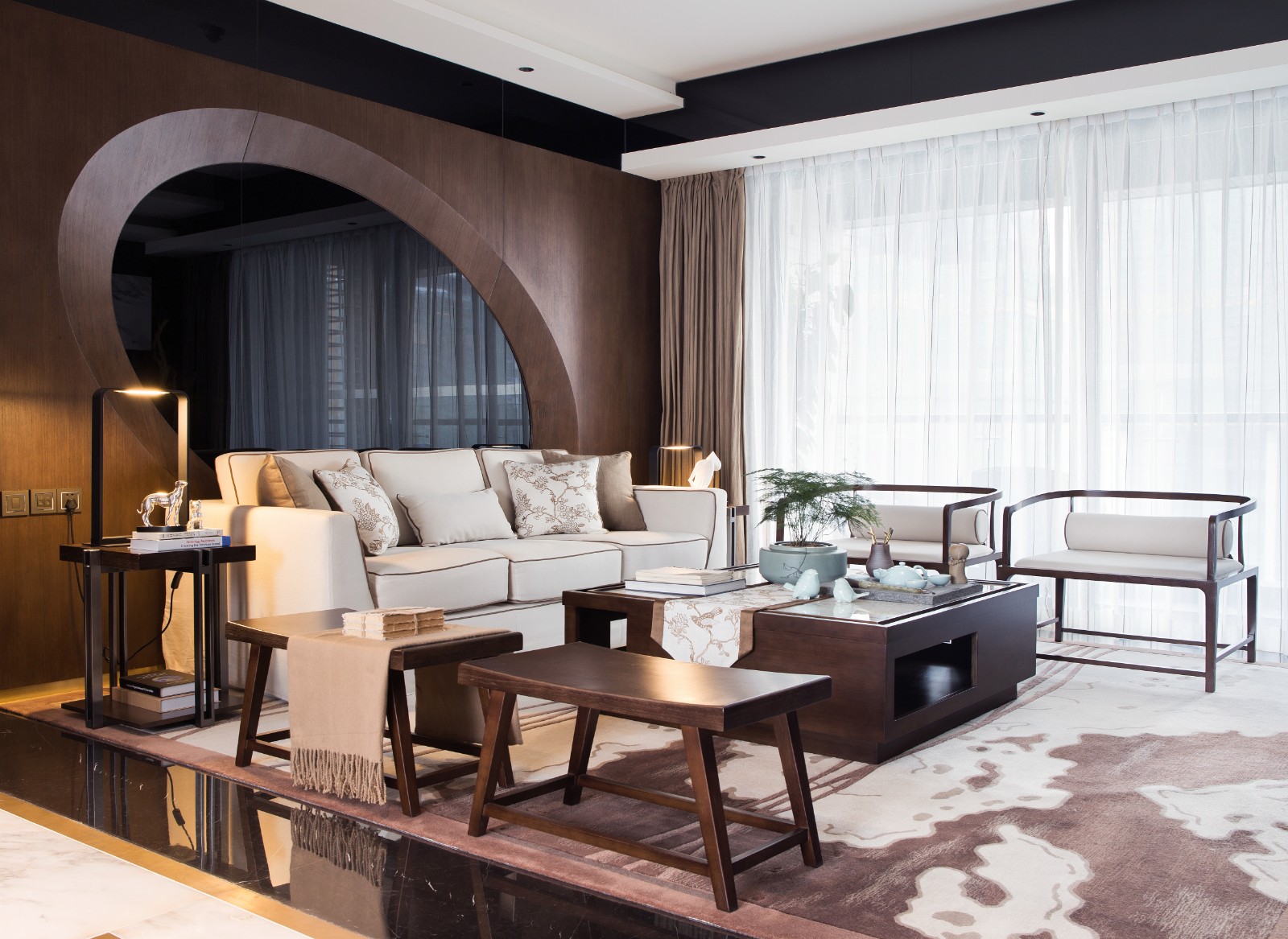 新中式風格室內設計家裝案例-客廳 新中式風格室內設計家裝案例-客廳