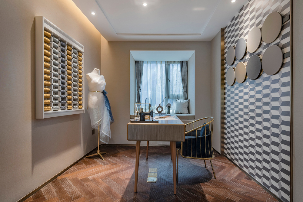 簡約輕奢風格室內(nèi)設計家裝案例-書房 簡約輕奢風格室內(nèi)設計家裝案例-書房