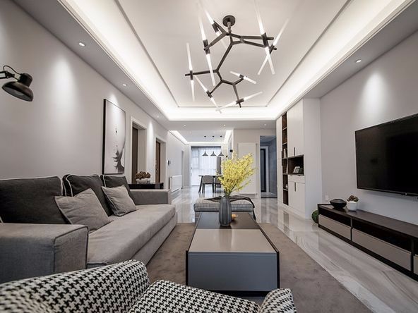 廣州市富力銀禧花園現代簡約風格三居室裝修案例