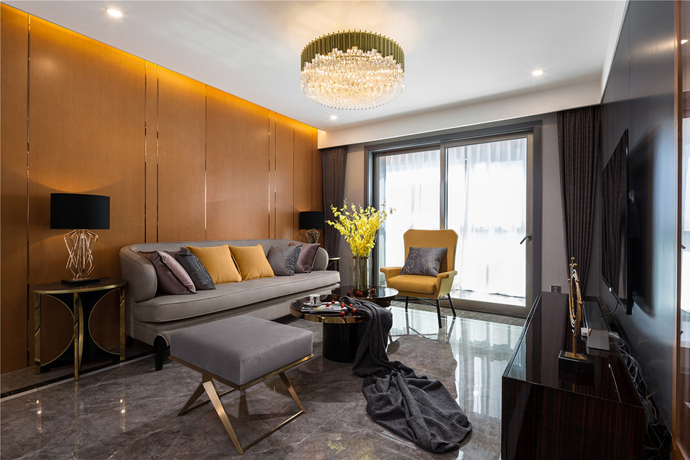 國悅九曲灣三居160平米輕奢風格室內(nèi)裝修案例-客廳 國悅九曲灣三居160平米輕奢風格室內(nèi)裝修案例-客廳