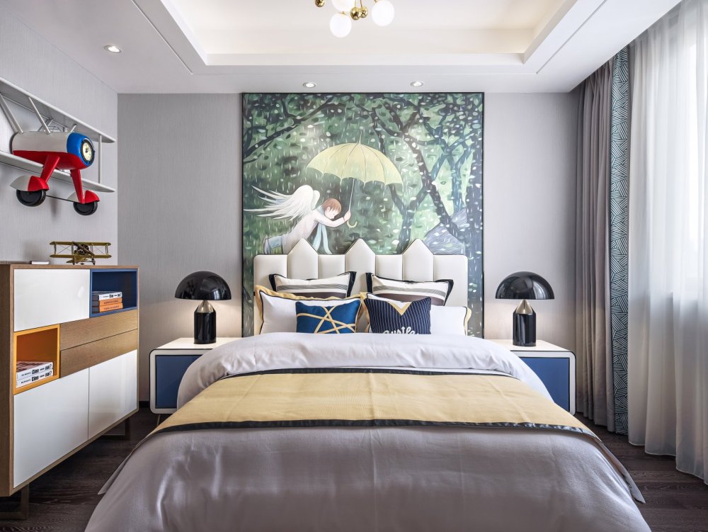 新中式風格別墅室內設計家裝案例-兒童房 新中式風格別墅室內設計家裝案例-兒童房