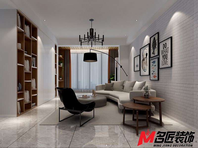 臺州市半島名苑北歐風格二居室裝修案例