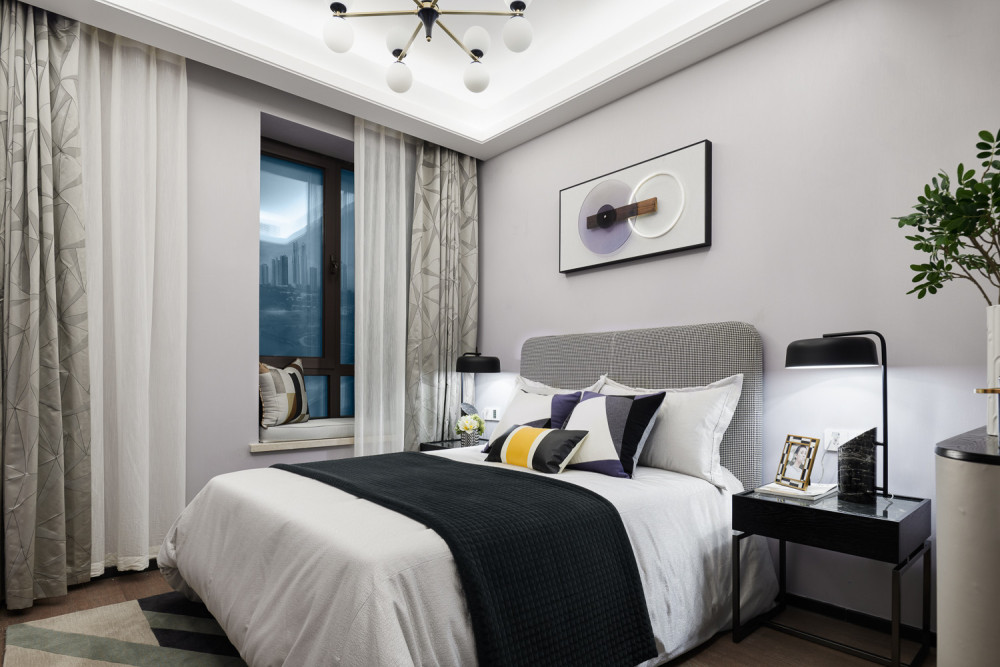 現(xiàn)代輕奢風(fēng)格室內(nèi)家裝案例效果圖-次臥 現(xiàn)代輕奢風(fēng)格室內(nèi)家裝案例效果圖-次臥