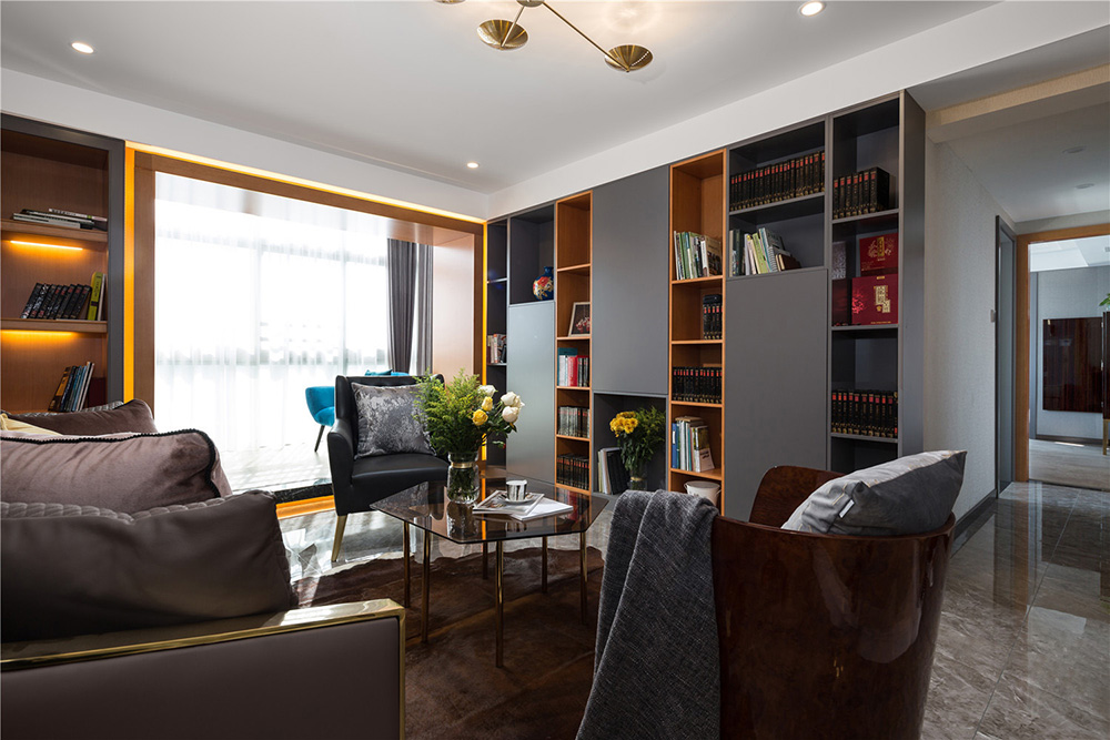 國悅九曲灣三居160平米輕奢風格室內(nèi)裝修案例-書房 國悅九曲灣三居160平米輕奢風格室內(nèi)裝修案例-書房