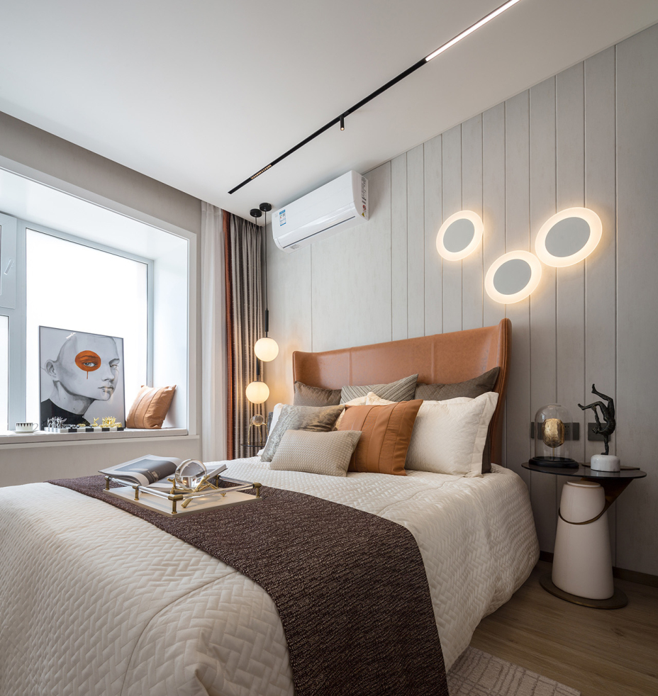 現代輕奢風格室內家裝案例效果圖-臥室 現代輕奢風格室內家裝案例效果圖-臥室