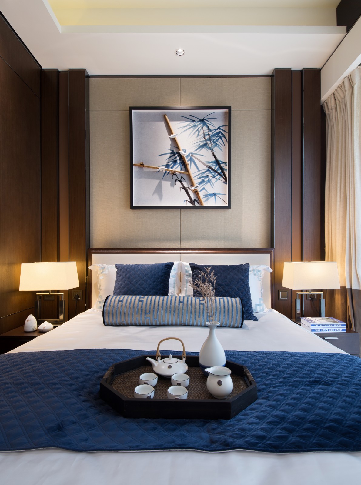 新中式風格室內設計家裝案例-臥室 新中式風格室內設計家裝案例-臥室