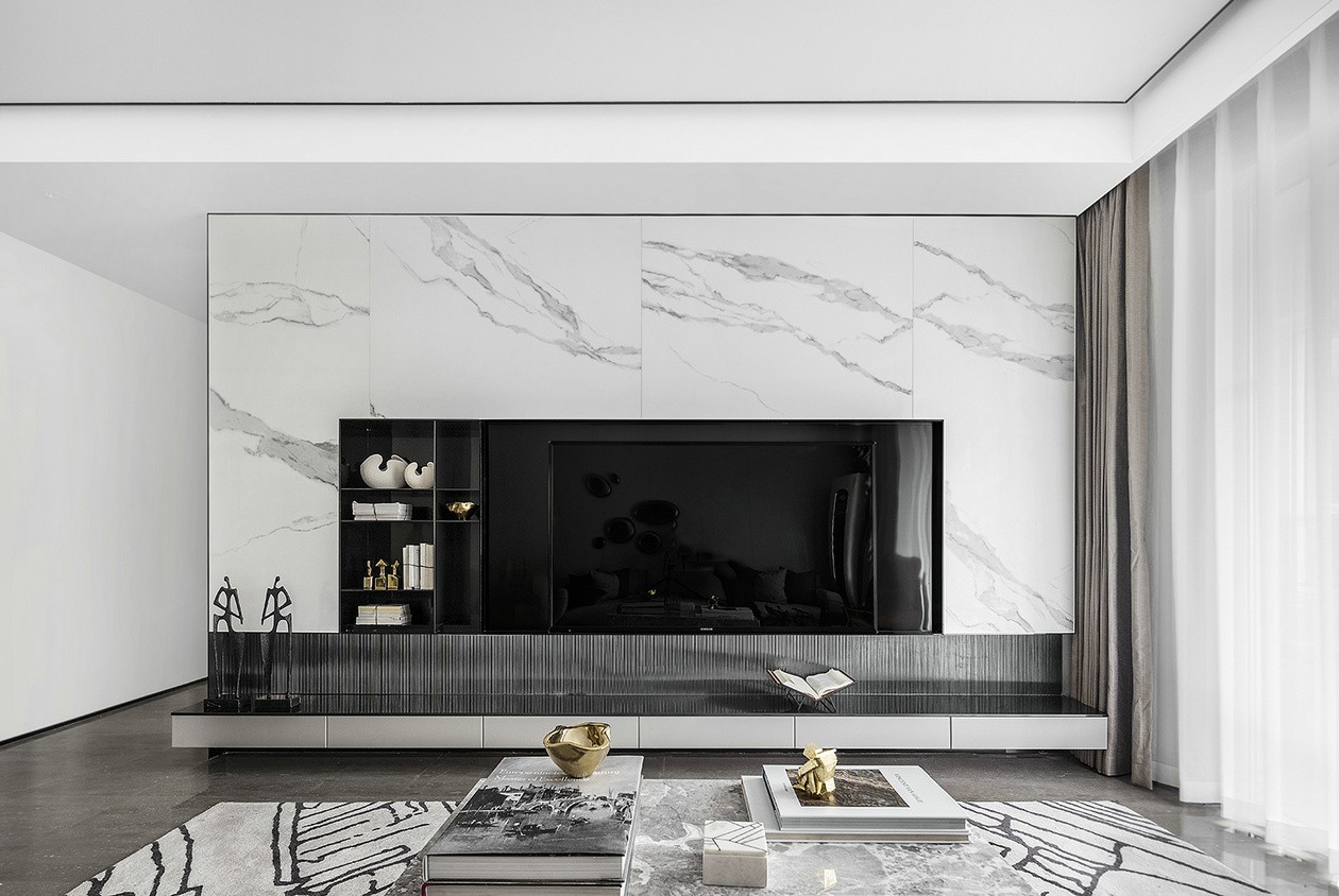 現(xiàn)代簡約風(fēng)格室內(nèi)家裝案例效果圖-客廳電視背景墻 現(xiàn)代簡約風(fēng)格室內(nèi)家裝案例效果圖-客廳電視背景墻