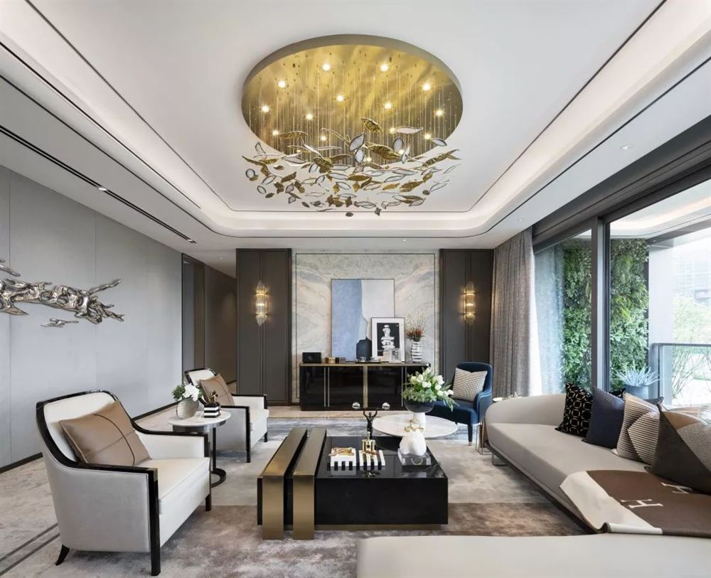 佛山市金茂綠島湖輕奢風格別墅裝修案例