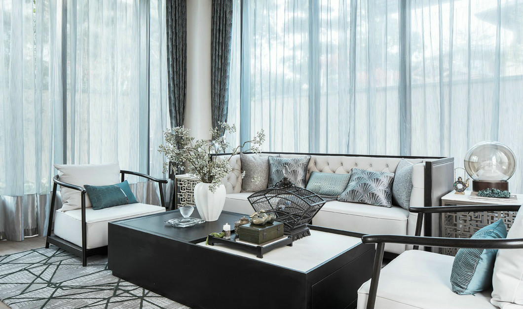 佛山市越秀星匯瀚府新中式風格四居室裝修案例