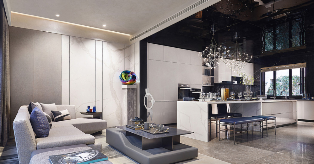 摩登前衛風格別墅家裝案例效果圖-客餐廳 摩登前衛風格別墅家裝案例效果圖-客餐廳