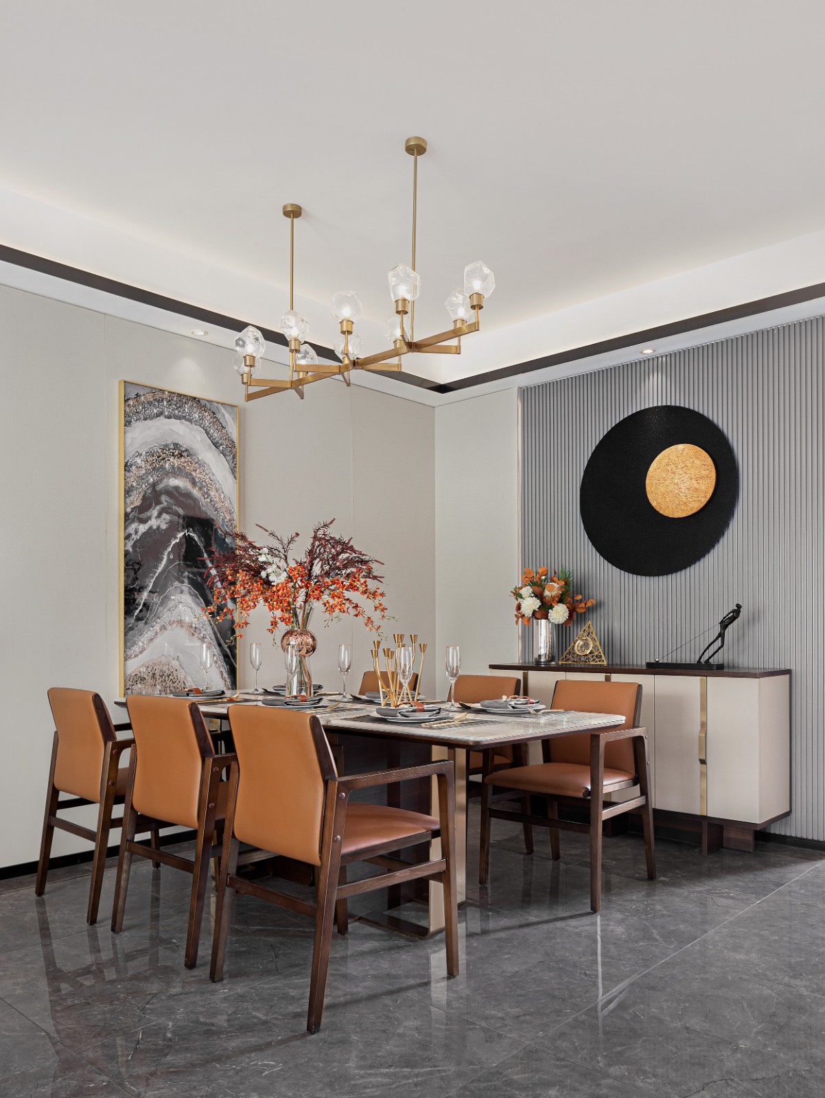 現(xiàn)代輕奢風(fēng)格室內(nèi)設(shè)計家裝案例-餐廳 現(xiàn)代輕奢風(fēng)格室內(nèi)設(shè)計家裝案例-餐廳