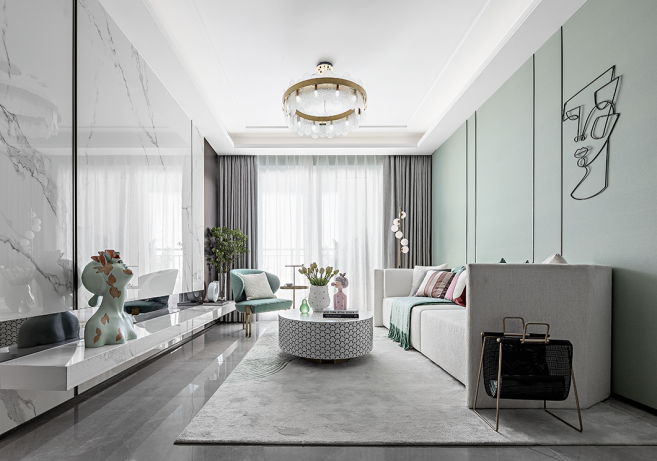 簡歐輕奢風格室內設計家裝案例-客廳 簡歐輕奢風格室內設計家裝案例-客廳