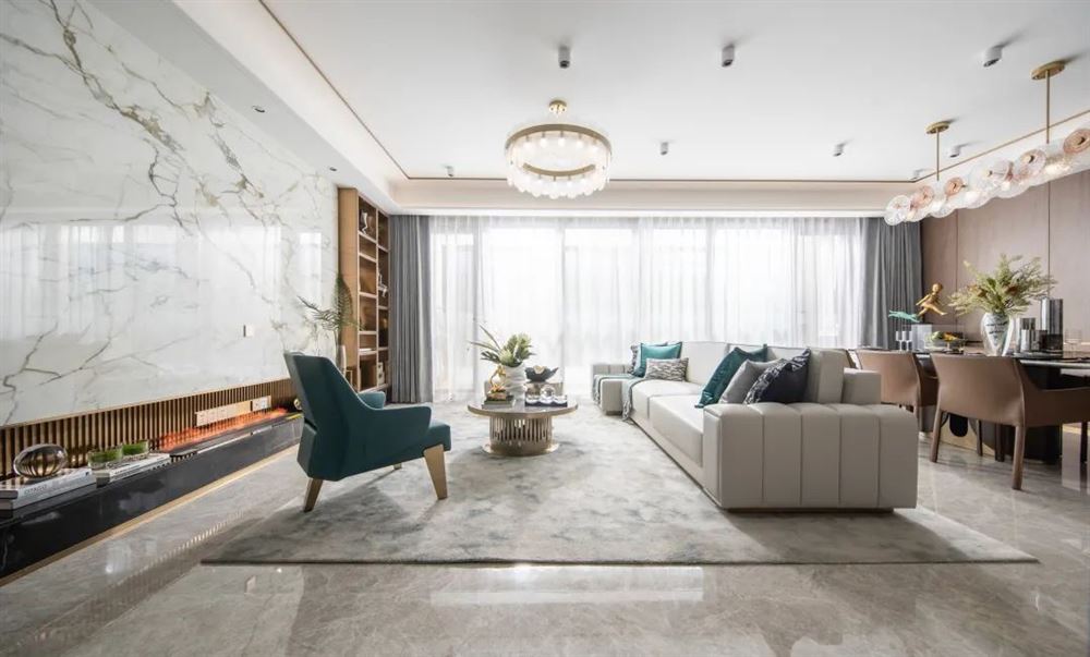 佛山市萬(wàn)科中駿金域西江輕奢風(fēng)格四居室裝修案例