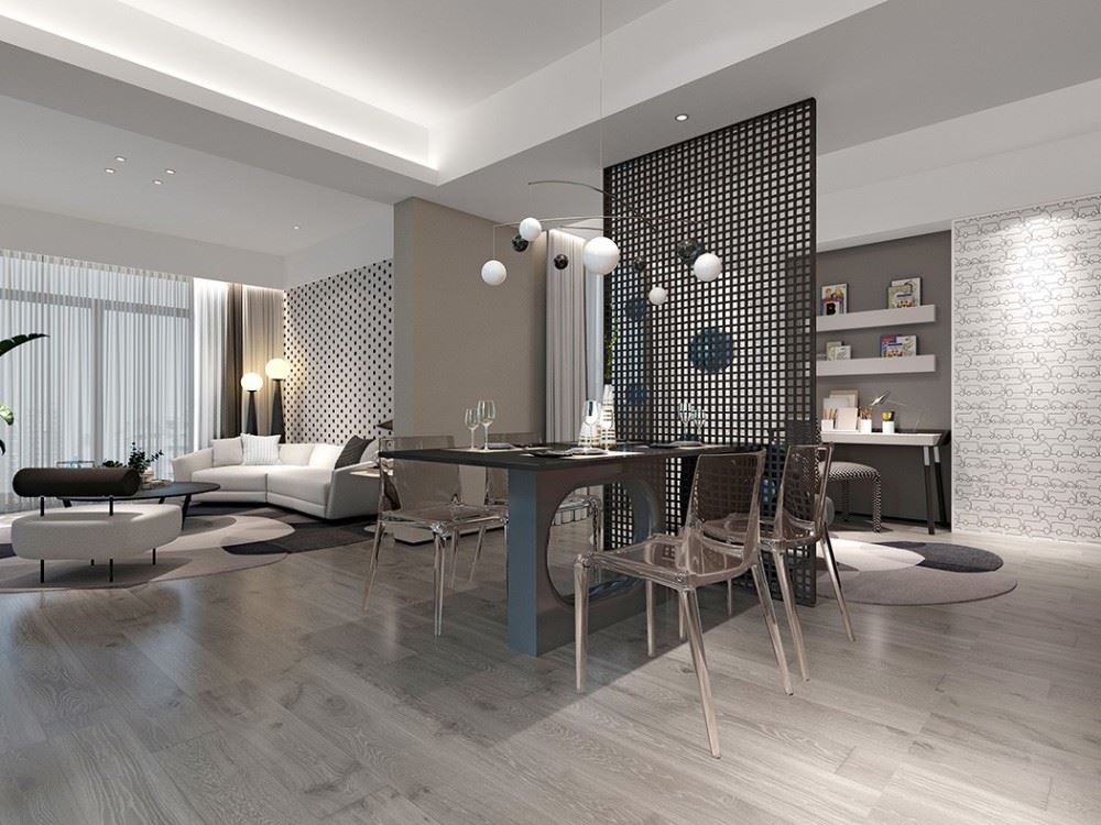 佛山市綠城·桂語蘭庭現(xiàn)代簡約風(fēng)格三居室裝修案例