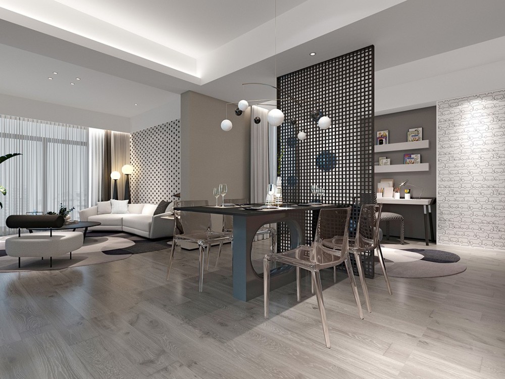 現代簡約風格室內家裝案例效果圖-餐廳 現代簡約風格室內家裝案例效果圖-餐廳