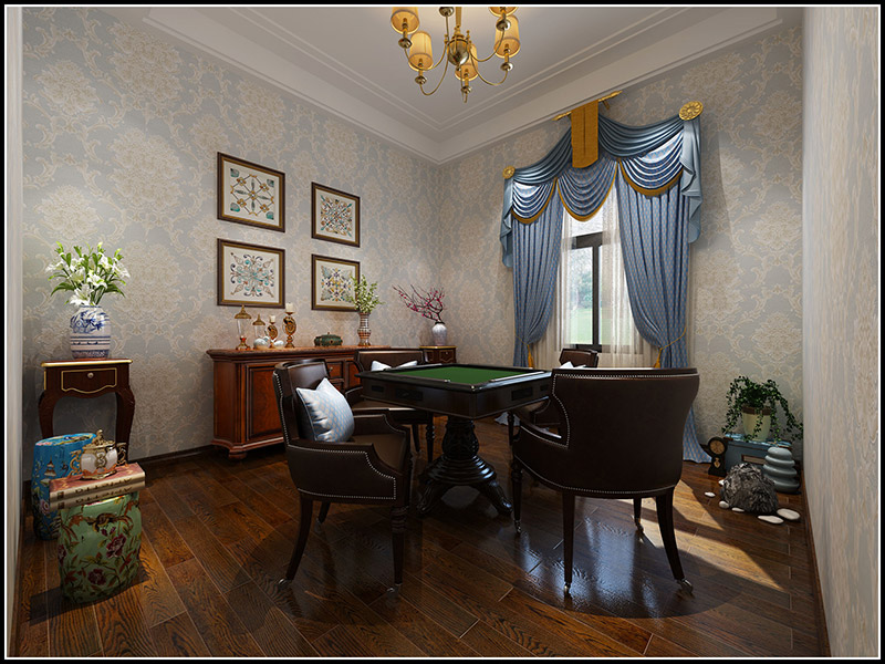 歐式風格別墅裝修設計效果圖-南海灣別墅四層500平米-別墅裝修設計娛樂室 歐式風格別墅裝修設計效果圖-南海灣別墅四層500平米-別墅裝修設計娛樂室