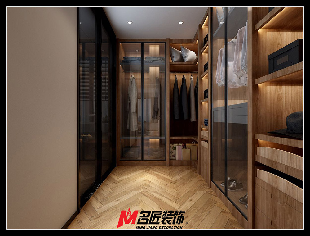 星光耀三居130平米黑白灰輕奢風格裝修案例-衣帽間 星光耀三居130平米黑白灰輕奢風格裝修案例-衣帽間