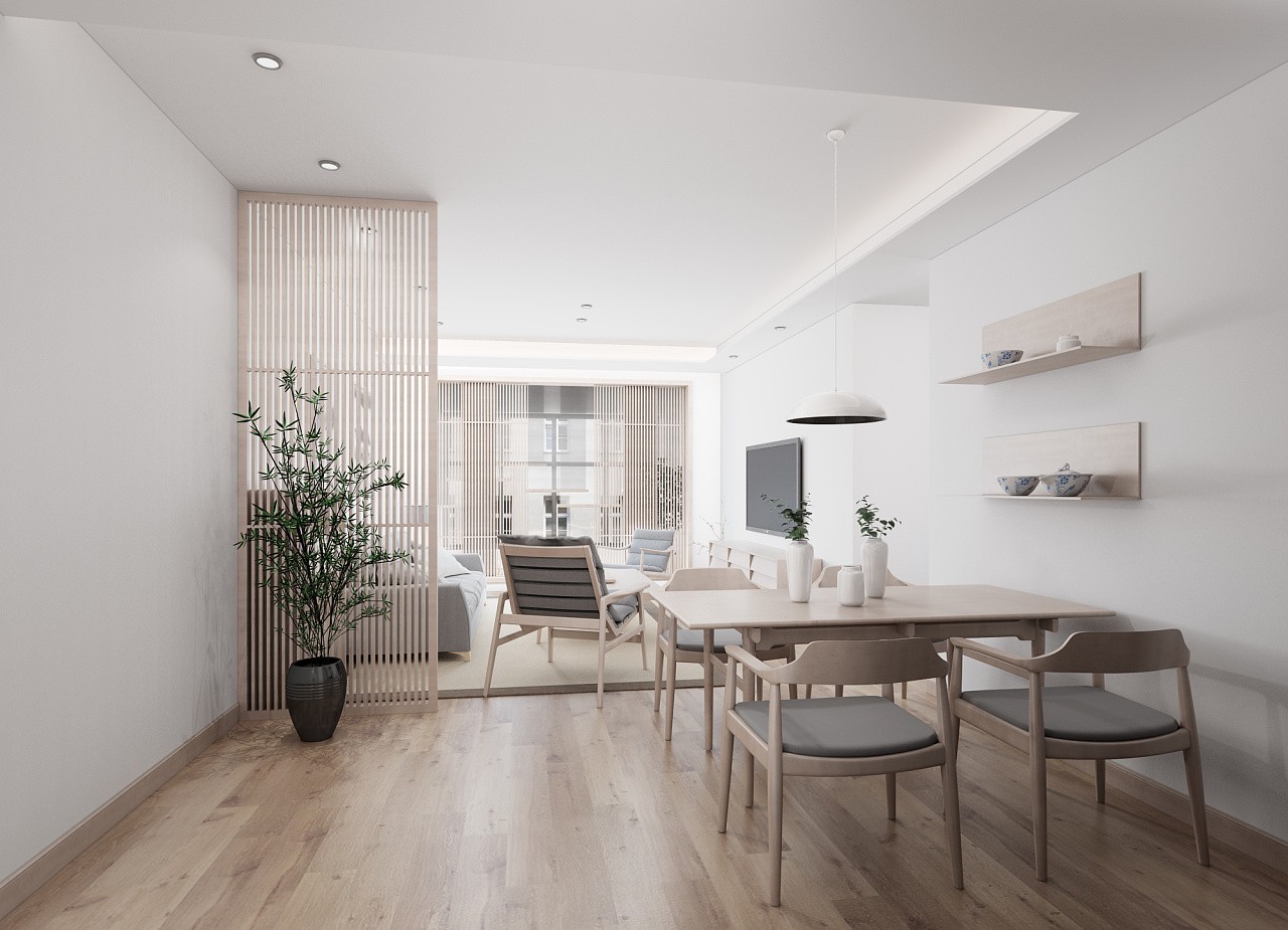 日式簡約風(fēng)格家裝設(shè)計室內(nèi)裝修效果圖-客餐廳 日式簡約風(fēng)格家裝設(shè)計室內(nèi)裝修效果圖-客餐廳