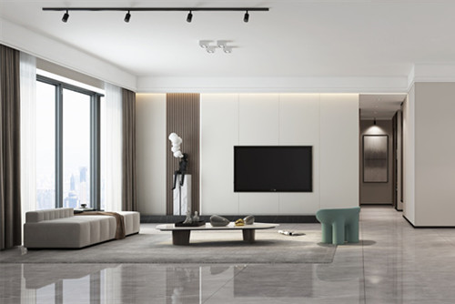 海口市海口華潤中心現代簡約風格三居室裝修案例