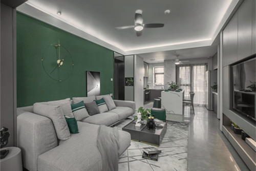 海口市保利中央海岸現代簡約風格三居室裝修案例