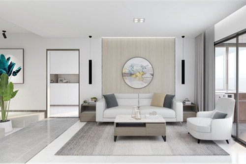 海口市華榮府現代簡約風格三居室裝修案例