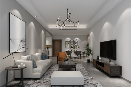 惠州市雅居樂白鷺湖一期現代簡約風格三居室裝修案例