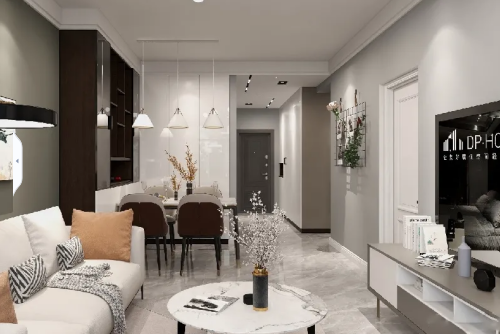 佛山市保利雲上現代簡約風格三居室裝修案例