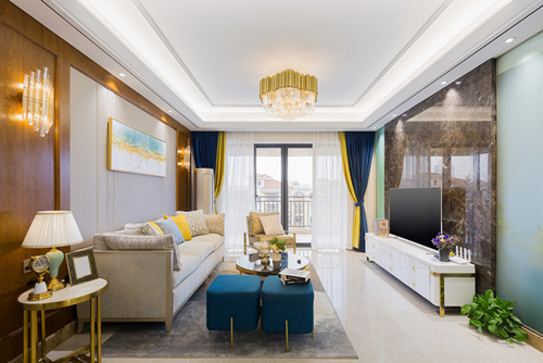 海口市環球100寶龍城現代簡約風格三居室裝修案例