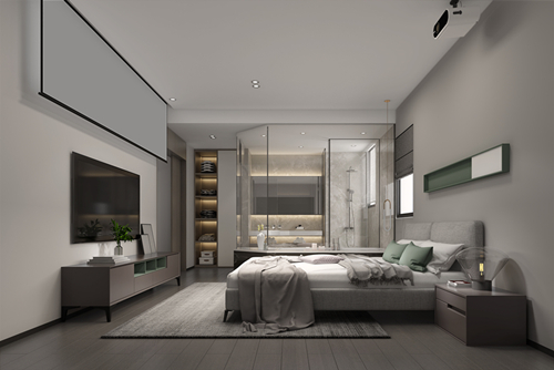 海口市環球100寶龍城現代簡約風格四居室裝修案例