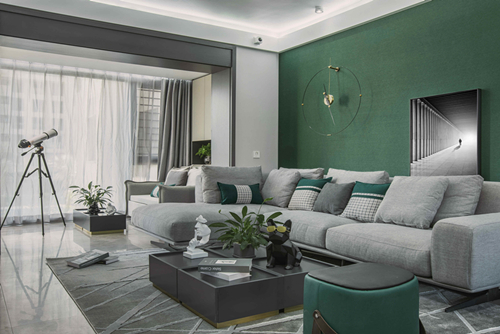 海口市保利中央海岸現代簡約風格三居室裝修案例