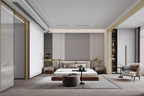 海口市四季華庭輕奢風格平層裝修案例