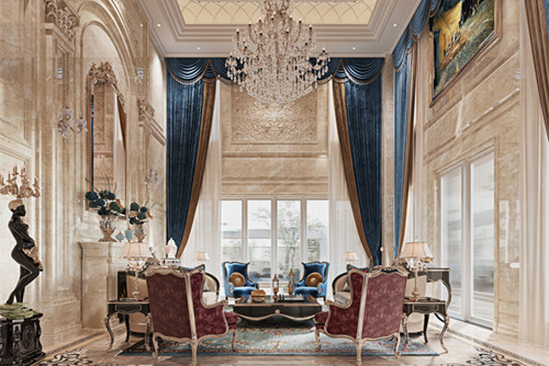 海口市奔龍大廈歐式風格別墅裝修案例