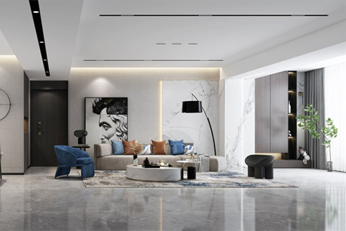 海口市南海幸福匯現代簡約風格平層裝修案例