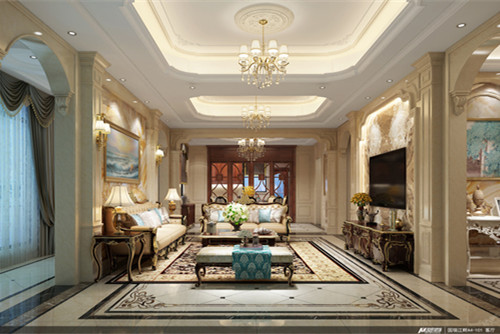 海口市海口華潤中心歐式風格別墅裝修案例