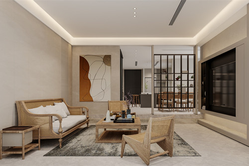 海口市紫荊花園二區現代簡約風格別墅裝修案例