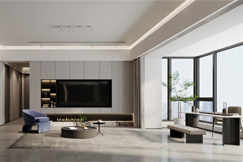 海口市港島花園現代簡約風格三居室裝修案例