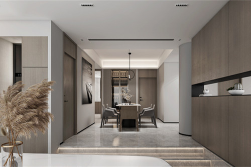 海口市濱江花園現(xiàn)代簡約風(fēng)格三居室裝修案例